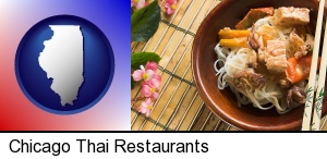 Chicago, Illinois - a Thai curry dish at a Thai restaurant