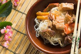 a Thai curry dish at a Thai restaurant
